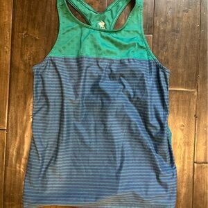 Rabbit striped racerback running tank